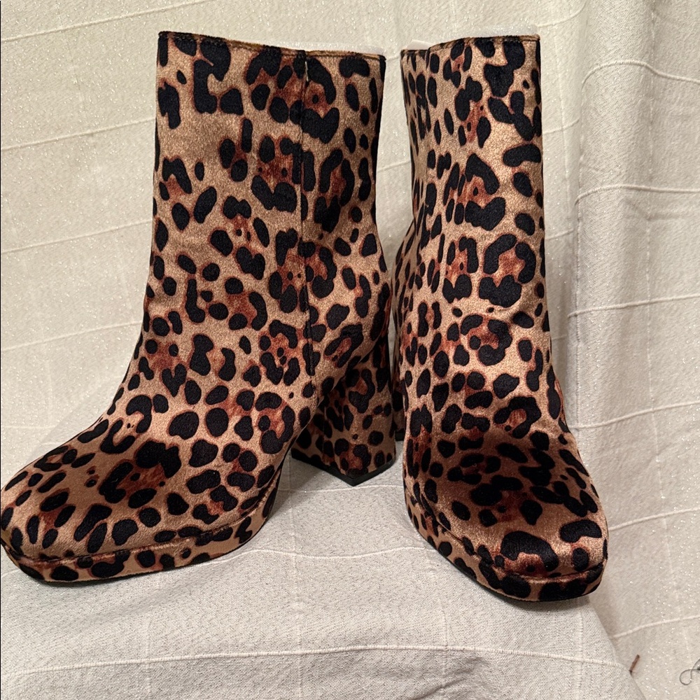 Leopard Print Ankle Boots